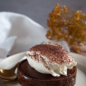 Vue de la tarte chocolat viennois